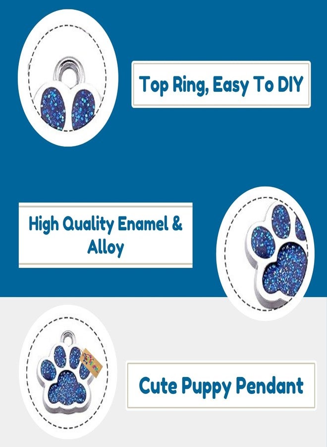 Western Era Pet Glitter Paw Tag - Stylish & Durable Pet ID Tag for Dogs & Cats, Sparkling Glitter Paw Design for a Chic Look, Lightweight & Comfortable, Perfect for Ensuring Your Pet's Safety & Style - Image 5